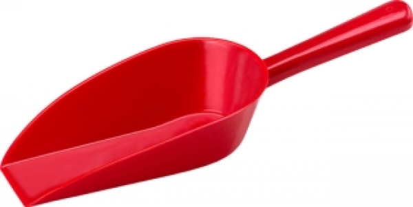 Plastic scoops 210 mm red