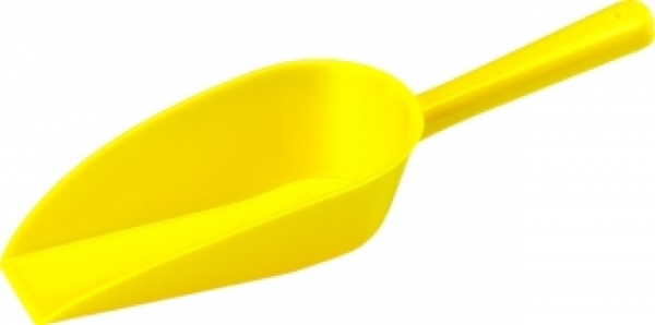 Plastic scoops 350 mm yellow